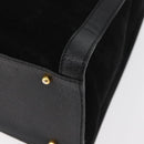 GUCCI Bamboo Tote Bag Suede Black Gold 002 1186 0260 Auth 180120-16
