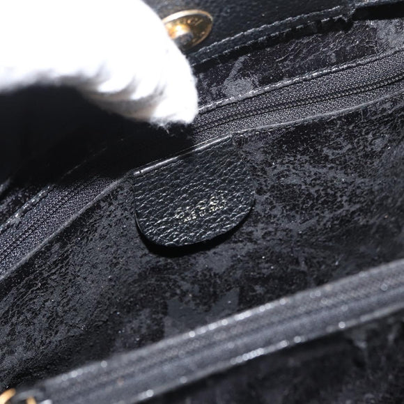 GUCCI Bamboo Tote Bag Suede Black Gold 002 1186 0260 Auth 180120