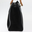 GUCCI Bamboo Tote Bag Suede Black Gold 002 1186 0260 Auth 180120-4