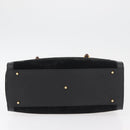 GUCCI Bamboo Tote Bag Suede Black Gold 002 1186 0260 Auth 180120-5