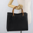 GUCCI Bamboo Tote Bag Leather Black Gold 002 2123 0260 Auth 180121-24