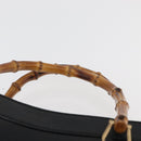 GUCCI Bamboo Tote Bag Leather Black Gold 002 2123 0260 Auth 180121-8