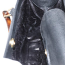 GUCCI Bamboo Tote Bag Suede Black Gold 002 1186 0260 Auth 180122-19