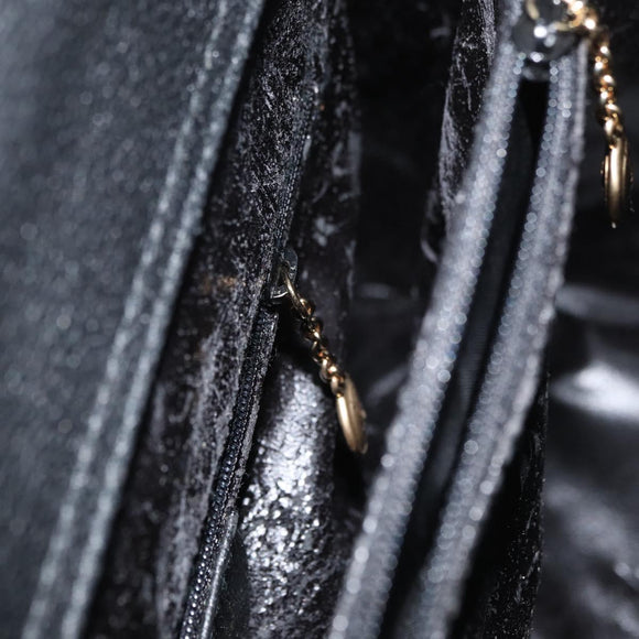 GUCCI Bamboo Tote Bag Suede Black Gold 002 1186 0260 Auth 180122