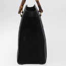 GUCCI Bamboo Tote Bag Suede Black Gold 002 1186 0260 Auth 180122-4
