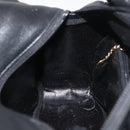 GUCCI Bamboo Hand Bag Leather Black Gold Auth 180124-19