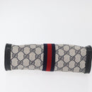 GUCCI GG Supreme Sherry Line Clutch Bag PVC Navy Red Auth 180126A-7