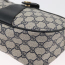GUCCI GG Supreme Sherry Line Umhängetasche PVC Navy Gold 89 02 032 Auth 180128-15
