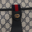 GUCCI GG Supreme Sherry Line Umhängetasche PVC Navy Gold 89 02 032 Auth 180128-18