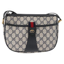 GUCCI GG Supreme Sherry Line Umhängetasche PVC Navy Gold 89 02 032 Auth 180128-13