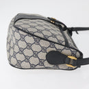 GUCCI GG Supreme Sherry Line Umhängetasche PVC Navy Gold 89 02 032 Auth 180128-3