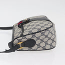 GUCCI GG Supreme Sherry Line Umhängetasche PVC Navy Gold 89 02 032 Auth 180128-4