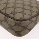 GUCCI GG Supreme Shoulder Bag PVC Beige Gold Auth 180129-13
