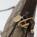 GUCCI GG Supreme Shoulder Bag PVC Beige Gold Auth 180129-14