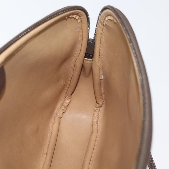GUCCI GG Supreme Shoulder Bag PVC Beige Gold Auth 180129
