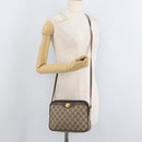 GUCCI GG Supreme Shoulder Bag PVC Beige Gold Auth 180129-21