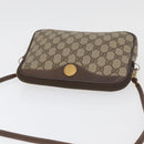 GUCCI GG Supreme Shoulder Bag PVC Beige Gold Auth 180129-6