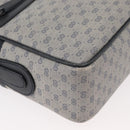 GUCCI Micro GG Supreme Shoulder Bag PVC Navy Gold Auth 180131-11
