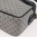 GUCCI Micro GG Supreme Shoulder Bag PVC Navy Gold Auth 180131-12
