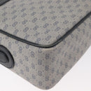 GUCCI Micro GG Supreme Shoulder Bag PVC Navy Gold Auth 180131-13