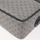 GUCCI Micro GG Supreme Shoulder Bag PVC Navy Gold Auth 180131-14