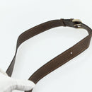 GUCCI Web Sherry Line Shoulder Bag Leather Brown Gold Red Auth 180133-8