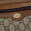 GUCCI GG Plus Supreme Clutch Bag PVC Beige Gold Auth 180134-15