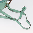 GUCCI Bamboo Backpack Suede Light Blue Gold 003 1998 0030 Auth 180137A-11