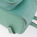 GUCCI Bamboo Backpack Suede Light Blue Gold 003 1998 0030 Auth 180137A-15