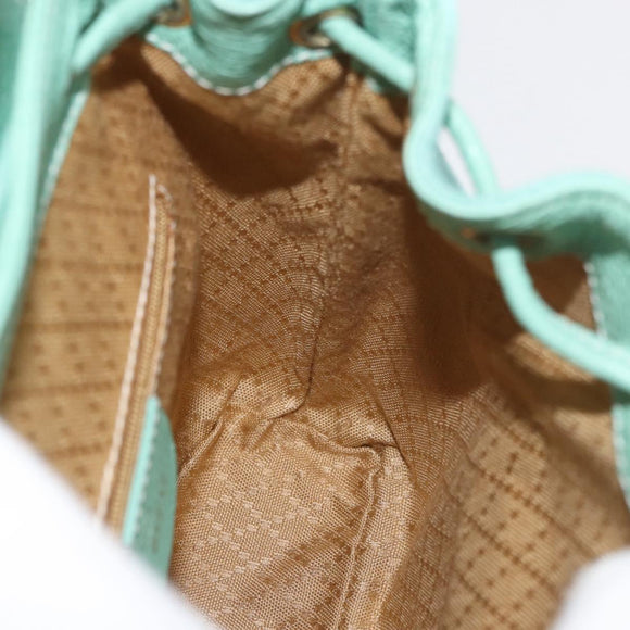 GUCCI Bamboo Backpack Suede Light Blue Gold 003 1998 0030 Auth 180137A