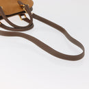 LOEWE Anagram Hand Bag Leather 2way Brown Gold Auth 180138A-9