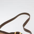 LOEWE Anagram Hand Bag Leather 2way Brown Gold Auth 180138A-15