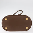 LOEWE Anagram Hand Bag Leather 2way Brown Gold Auth 180138A-6
