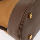LOEWE Anagram Hand Bag Leather 2way Brown Gold Auth 180138A-18