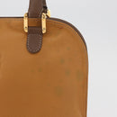 LOEWE Anagram Hand Bag Leather 2way Brown Gold Auth 180138A-2