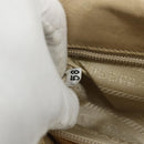 PRADA Chain Shoulder Bag Leather Beige Silver Auth 180139-23