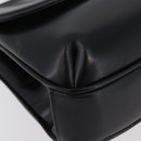 GUCCI Shoulder Bag Leather Black Gold Auth 180143-8