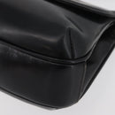 GUCCI Shoulder Bag Leather Black Gold Auth 180143-15