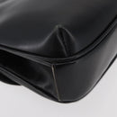 GUCCI Shoulder Bag Leather Black Gold Auth 180143-16
