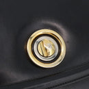 GUCCI Shoulder Bag Leather Black Gold Auth 180143-18