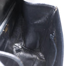 GUCCI Shoulder Bag Leather Black Gold Auth 180143-20