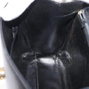 GUCCI Shoulder Bag Leather Black Gold Auth 180143-21