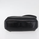 GUCCI Shoulder Bag Leather Black Gold Auth 180143-5
