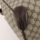 GUCCI GG Supreme Web Sherry Line Boston Bag PVC Beige Red Auth 180146-14