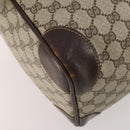 GUCCI GG Supreme Web Sherry Line Boston Bag PVC Beige Red Auth 180146-16