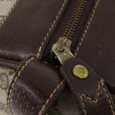 GUCCI GG Supreme Web Sherry Line Boston Bag PVC Beige Red Auth 180146-11