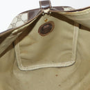 GUCCI GG Supreme Web Sherry Line Boston Bag PVC Beige Red Auth 180146-18