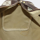 GUCCI GG Supreme Web Sherry Line Boston Bag PVC Beige Red Auth 180146-19