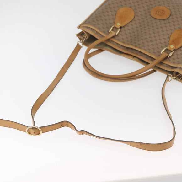 GUCCI Micro GG Supreme Tote Bag PVC 2way Beige Gold 002 904 0556 Auth 180147