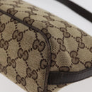 GUCCI GG Canvas Accessory Pouch Beige Silver 141809 Auth 180149-11